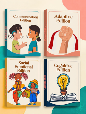 4 milestone strategies guides social emotional communication cognitive and adaptive cover images