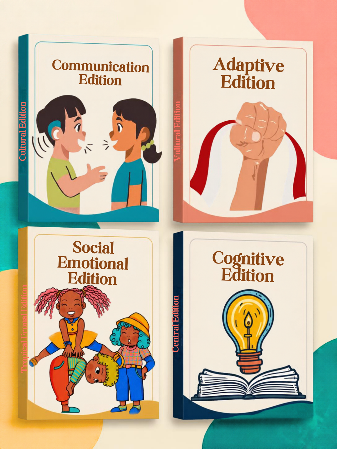 Milestone Guides Ad 4 milestone strategies guides social emotional communication cognitive and adaptive cover images